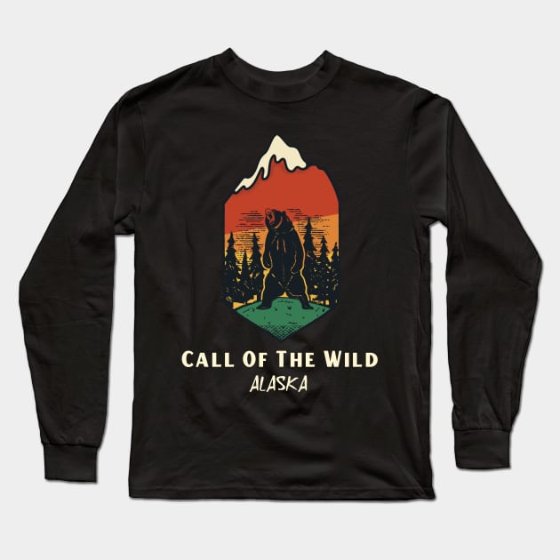 Call Of The Wild, winter sports, winter vacation, Hunting Season Long Sleeve T-Shirt by Style Conscious